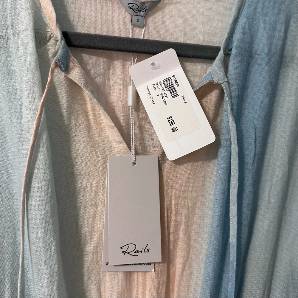 Rails • Ashlyn Sunset Gradient Dress • size Small • Linen • Midi • Pastel - Picture 4 of 8